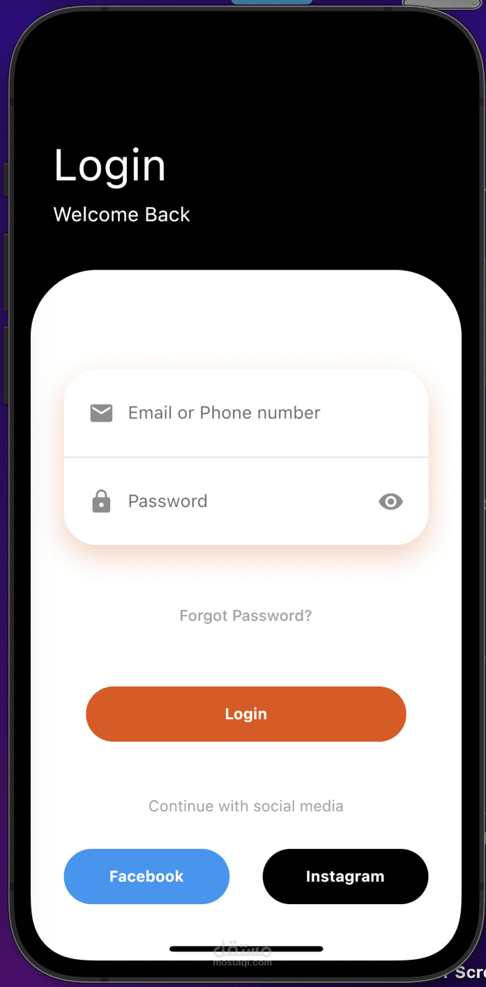 Talents application using flutter