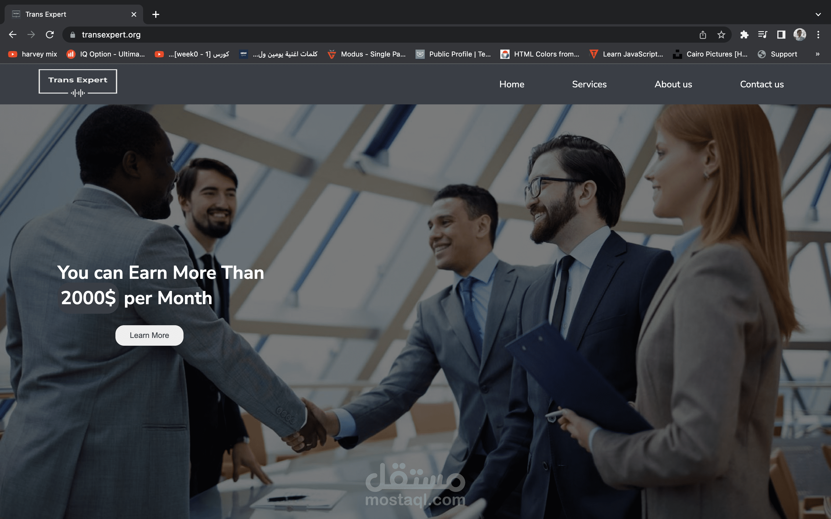 Trans expert company website with firebase as a backend