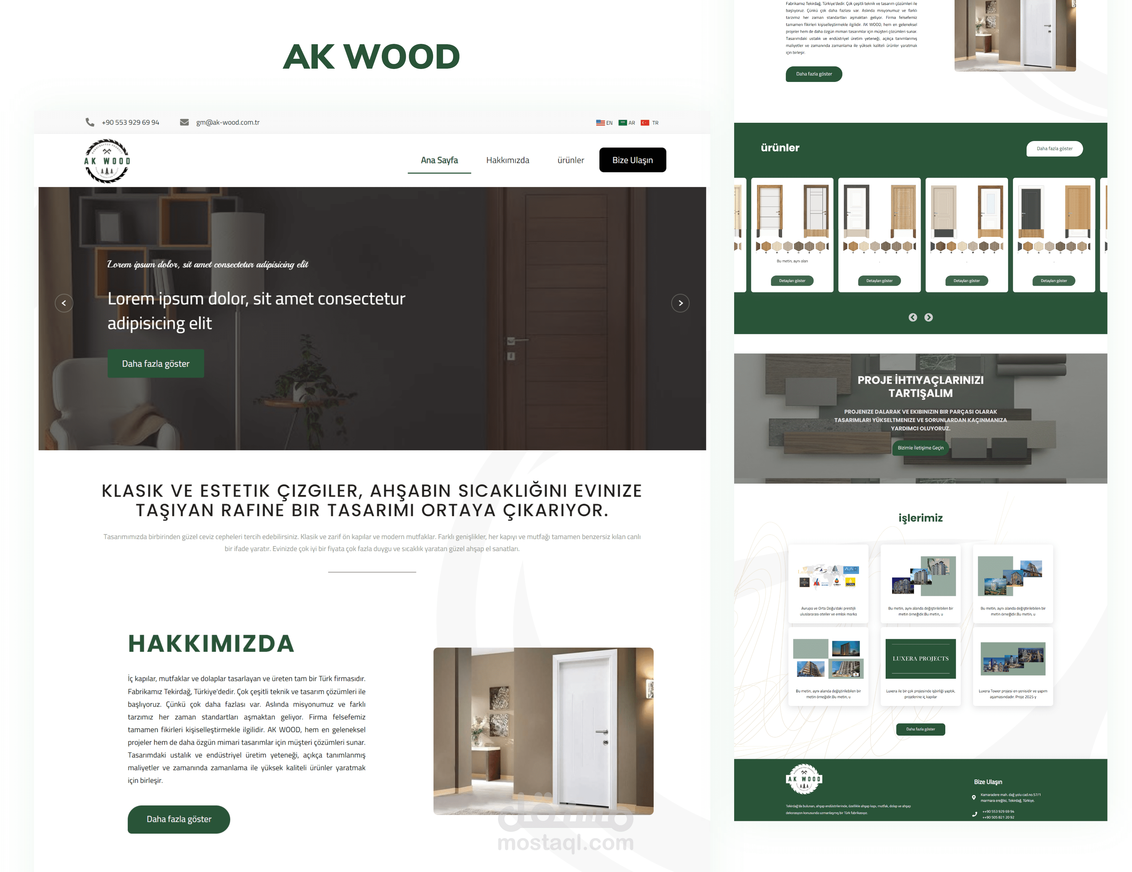 موقع تعريفي بثلاث لغات مع لوحة تحكم