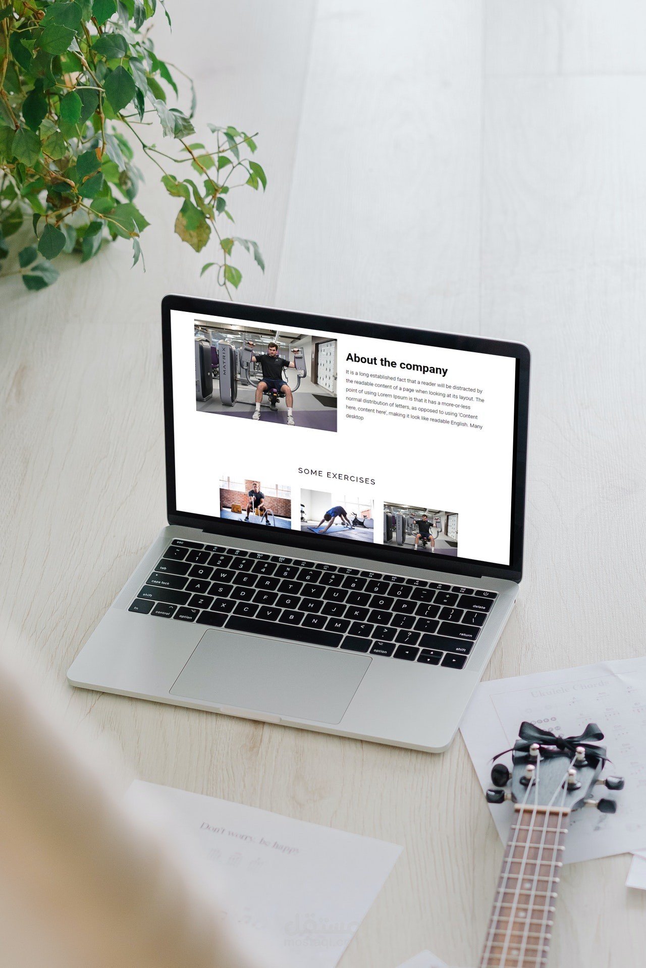 تصميم صفحة هبوط  landing page خاصة باللياقة البدنية