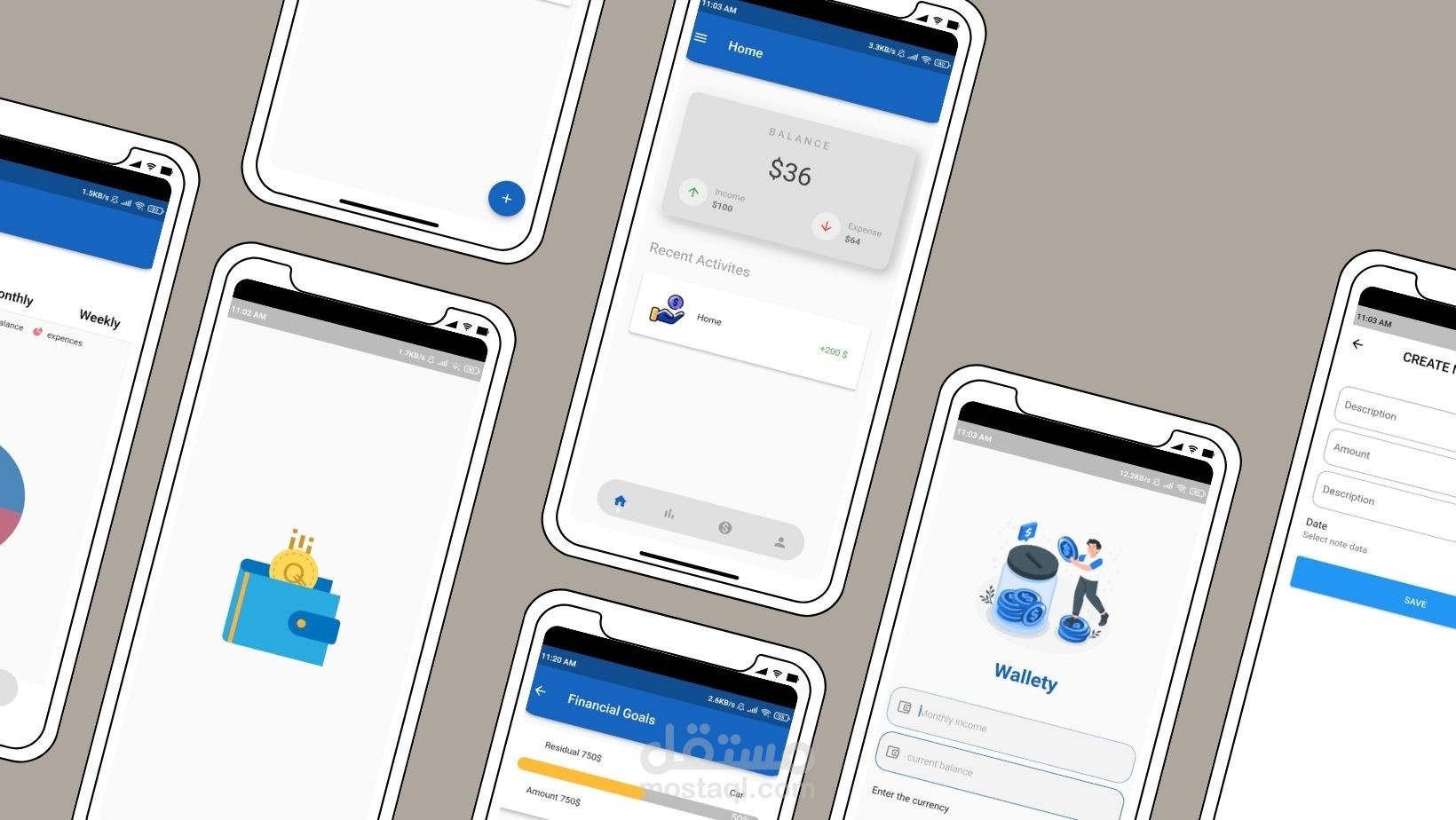 financial app | wallety