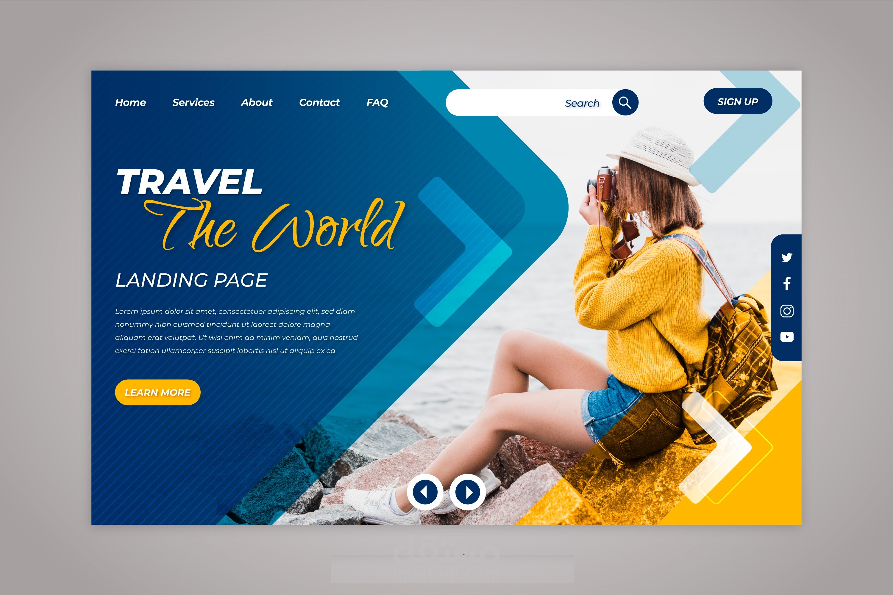 برمجة و تطوير موقع  Travel with me باستخدام اطار العمل Python Django لصالح مكتب العربي للسياحة و السفر حيث يعمل هذا الموقع كدليل سياحي