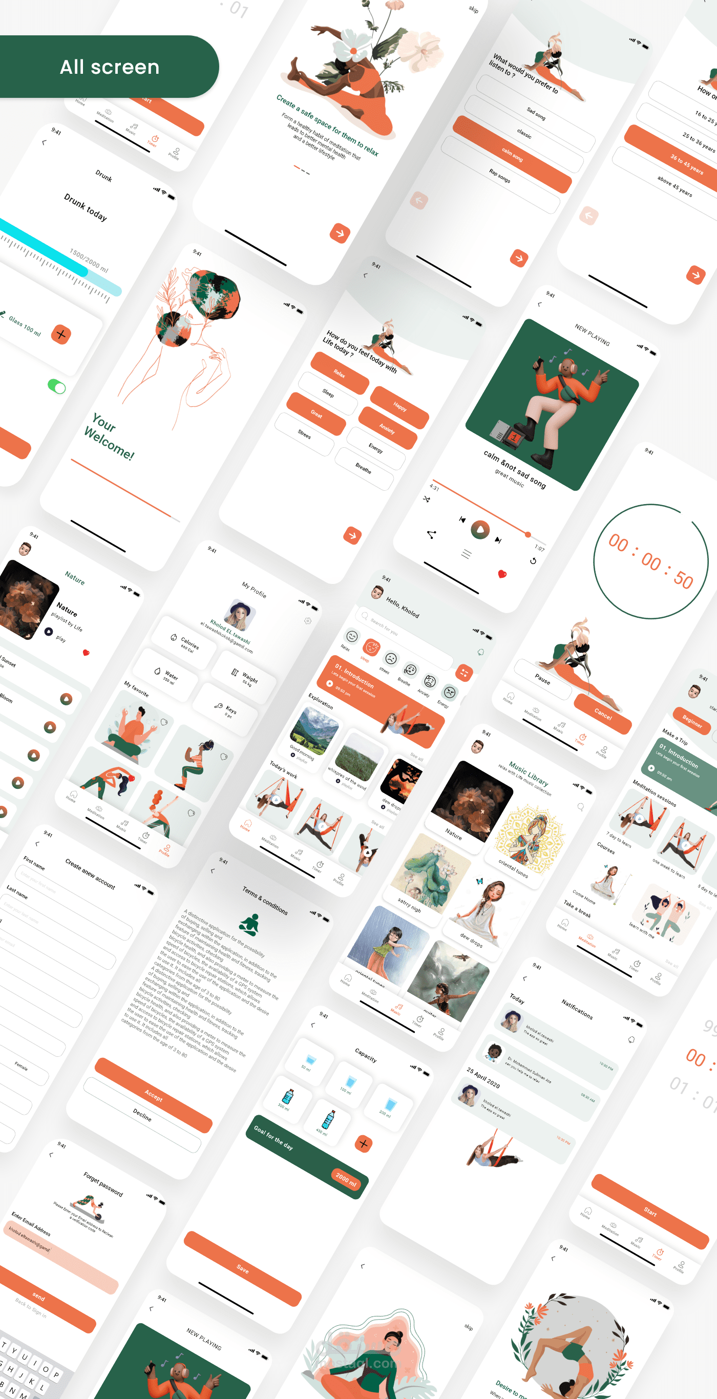 عناية ذاتية وتأمل (يوقا)