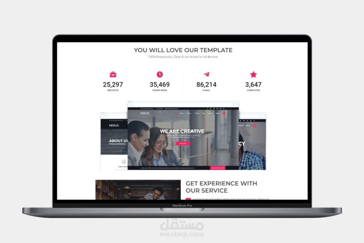 Nexus (موقع ووردبرس لشركة تصميم)