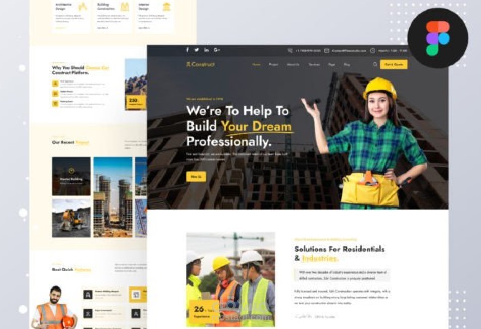 تصميم موقع Construction Company