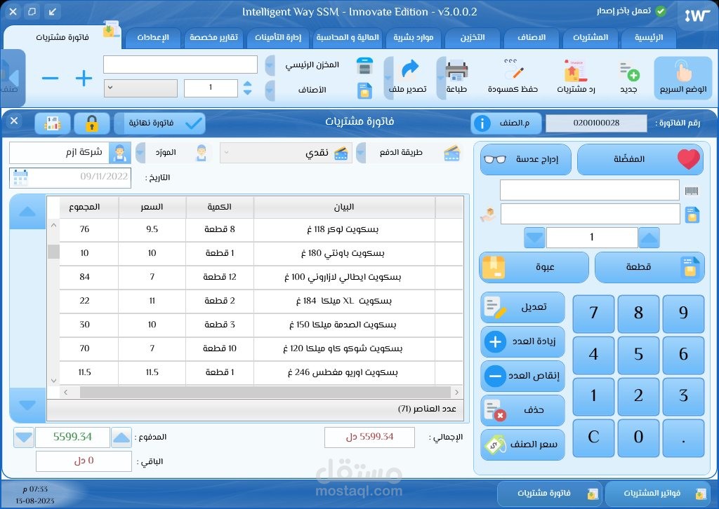 برمجة مشروع نظام محاسبي شامل