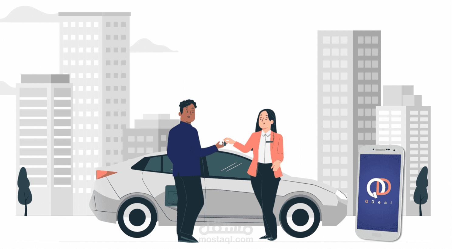 فيديو موشن جرافيك لتطبيق كيو ديل