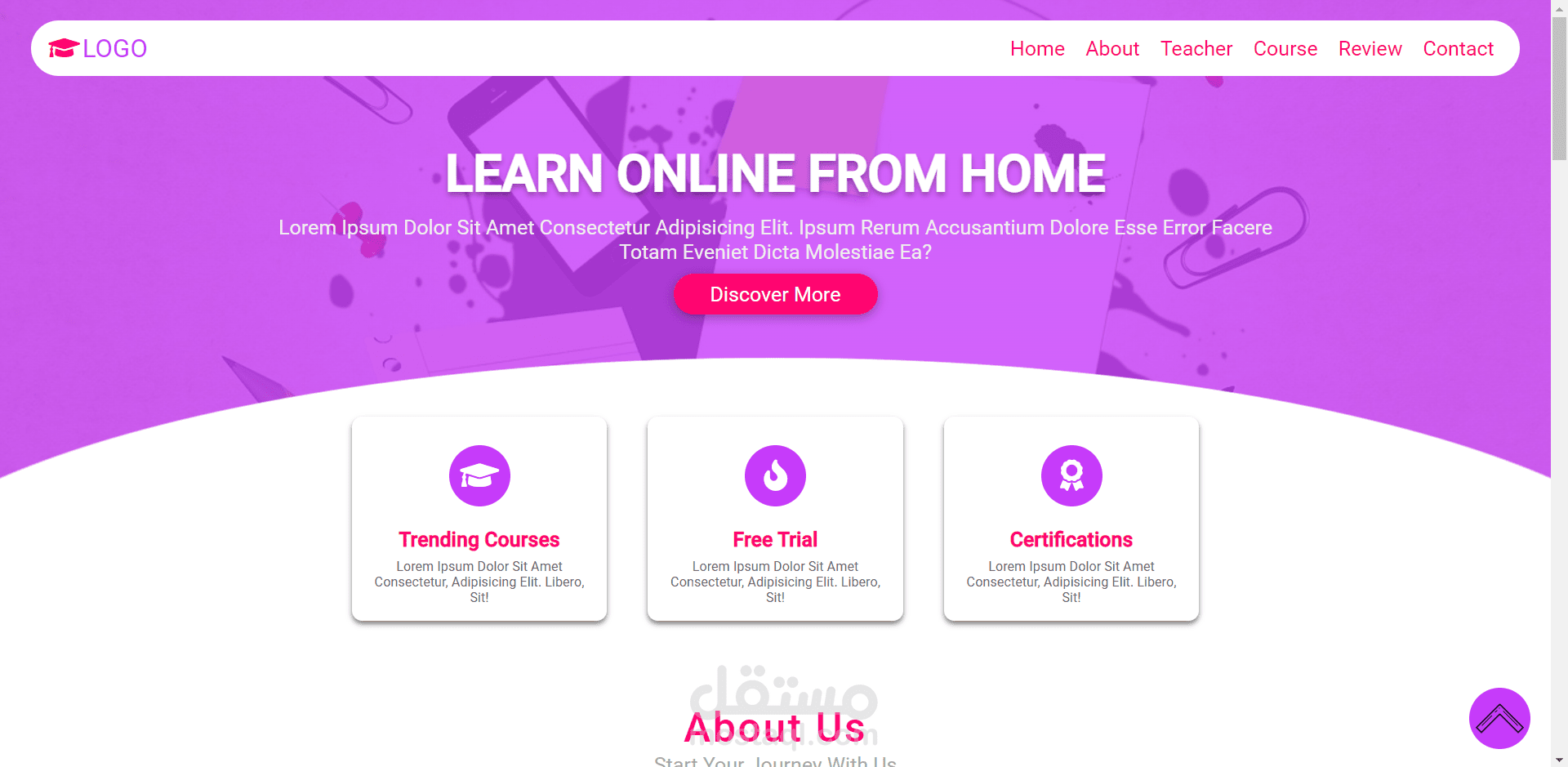 landing page