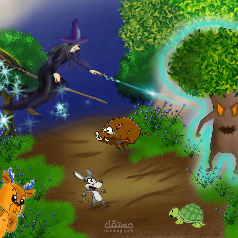 رسم قصص خيالية للاطفال