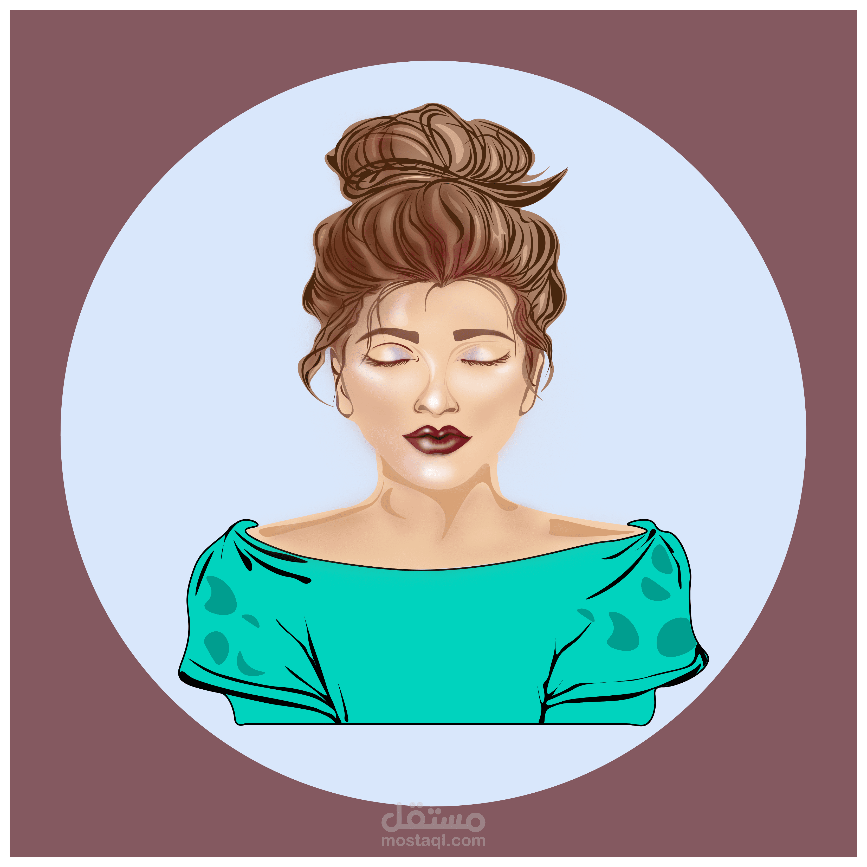 كاراكتر لعرض منتجات تجميل .