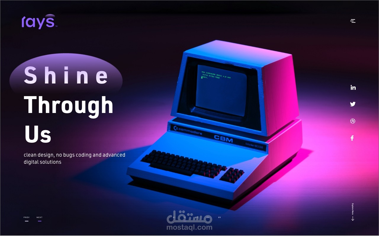 تصميم صفحة LandingPage لشركة خدمات تقنية