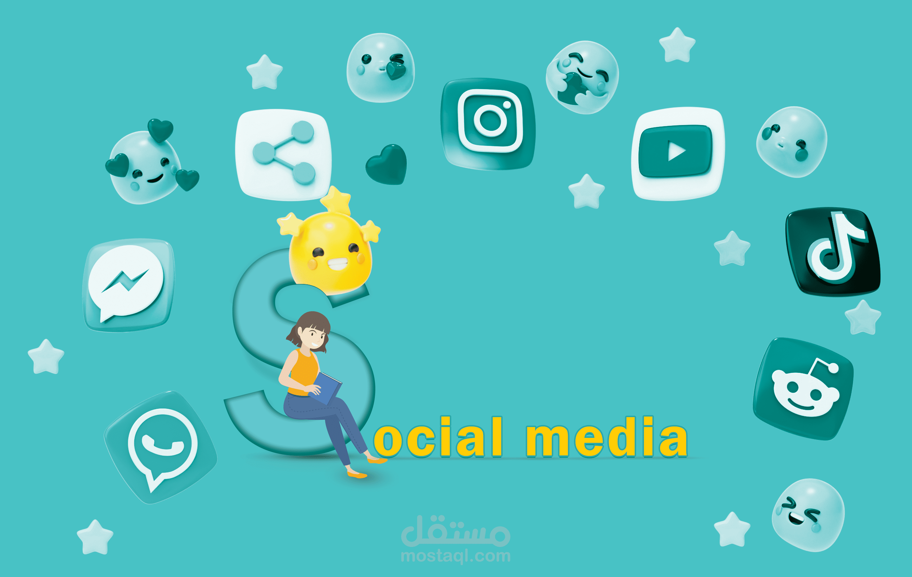 عمل هويه بصريه واعلانات سوشال ميديا