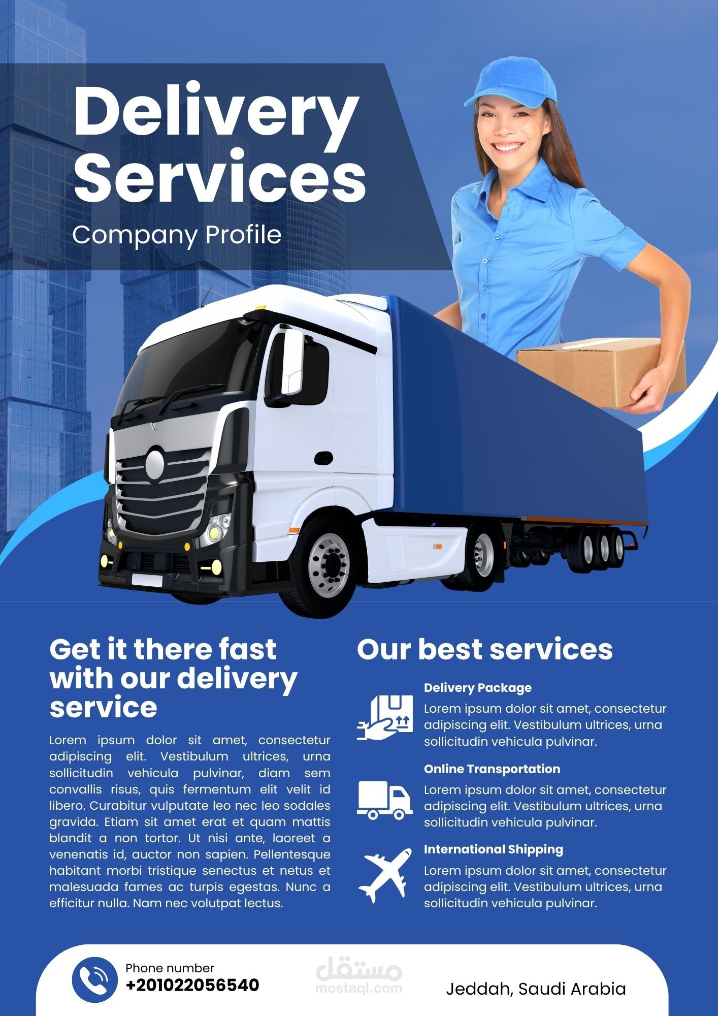 Delivery Service Company Profile Flyer