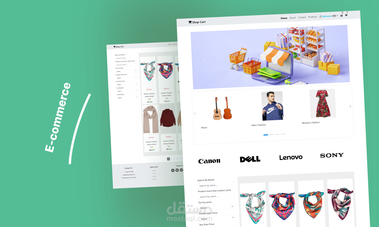 مشروع E‑commerce  متكامل