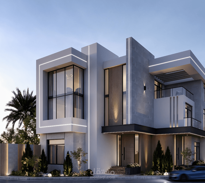 واجهة فيلا مودرن بالمملكة العربية السعودية