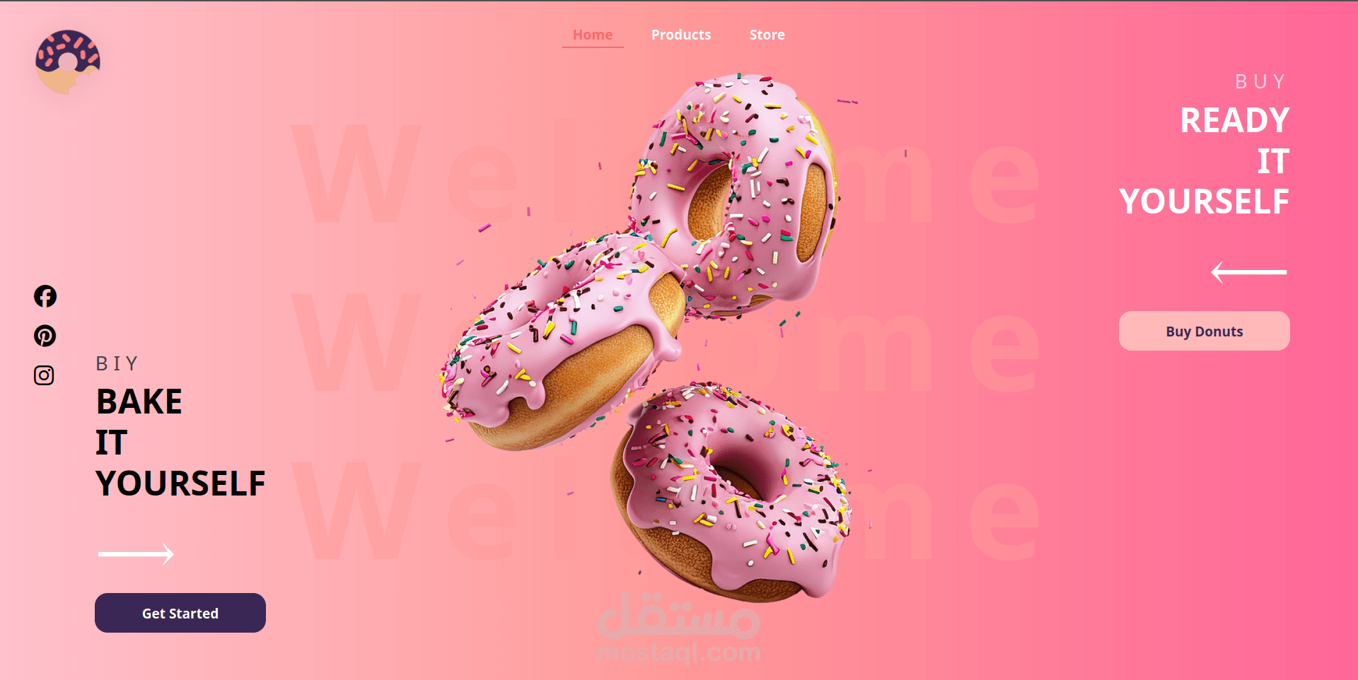 Landing Page for Donut Store