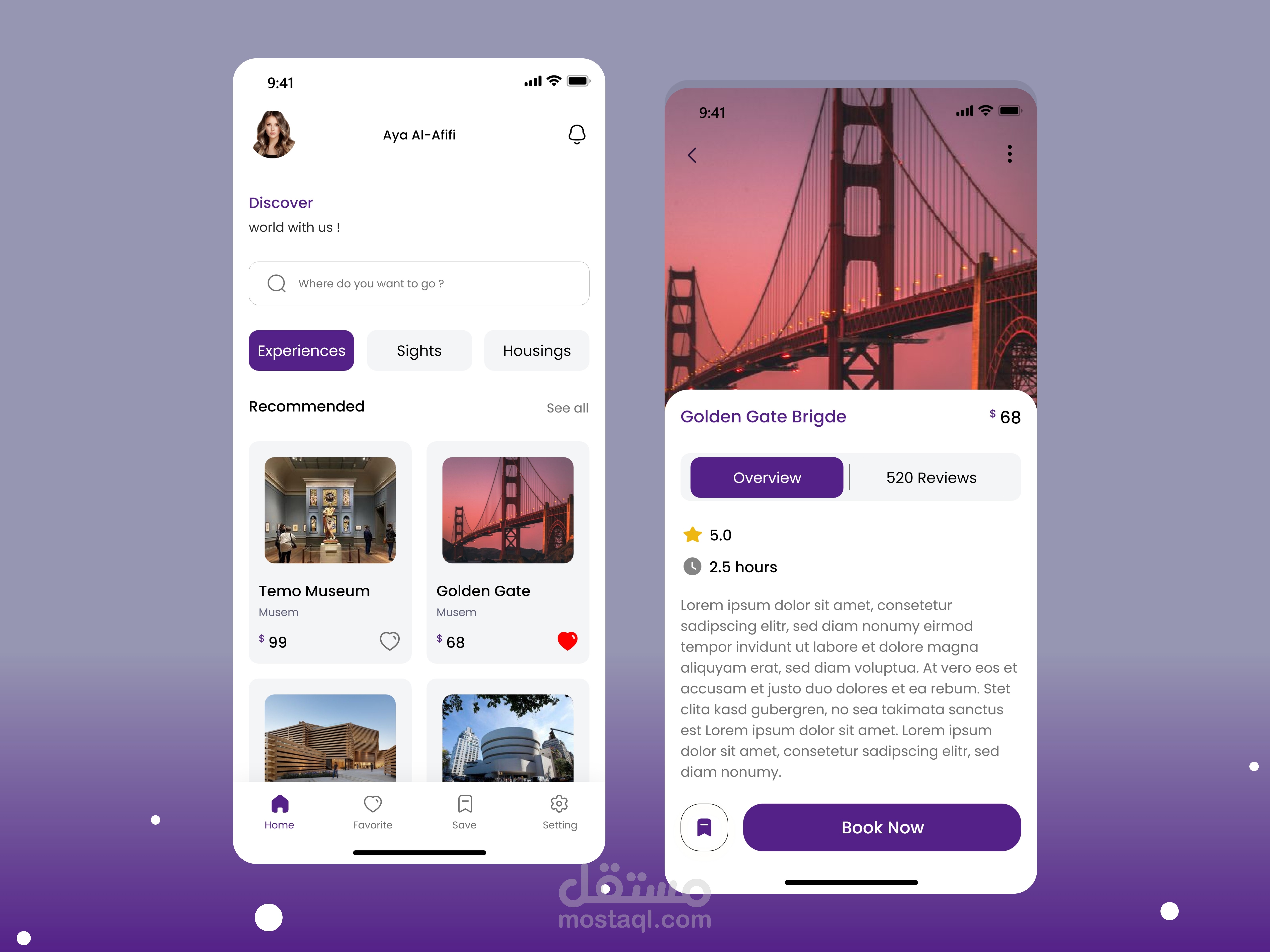 إعادة تصميم تطبيق حجز السفر (Re-design of Travel Booking App)