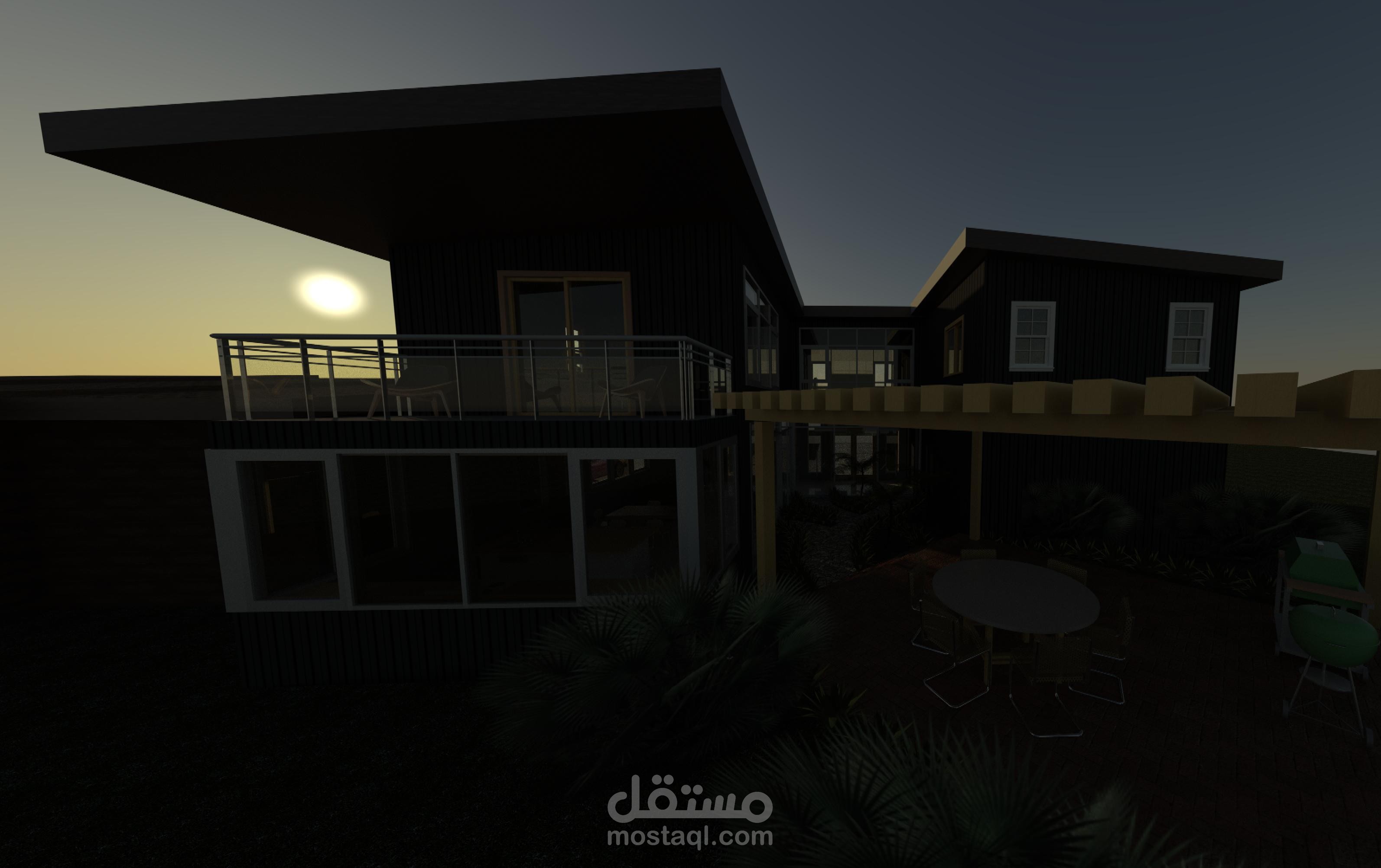 تصميم منزل فاخر من حاويات الشحن luxury container shipping house