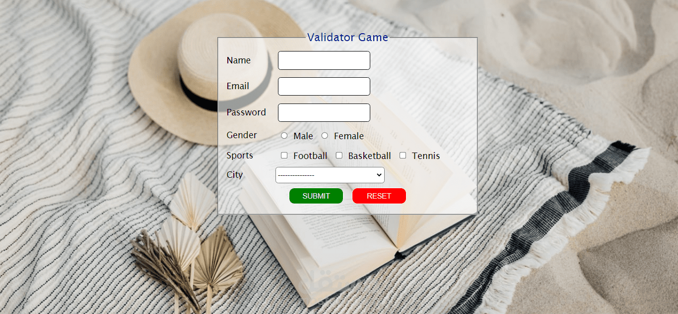 Validation Form without using any framework