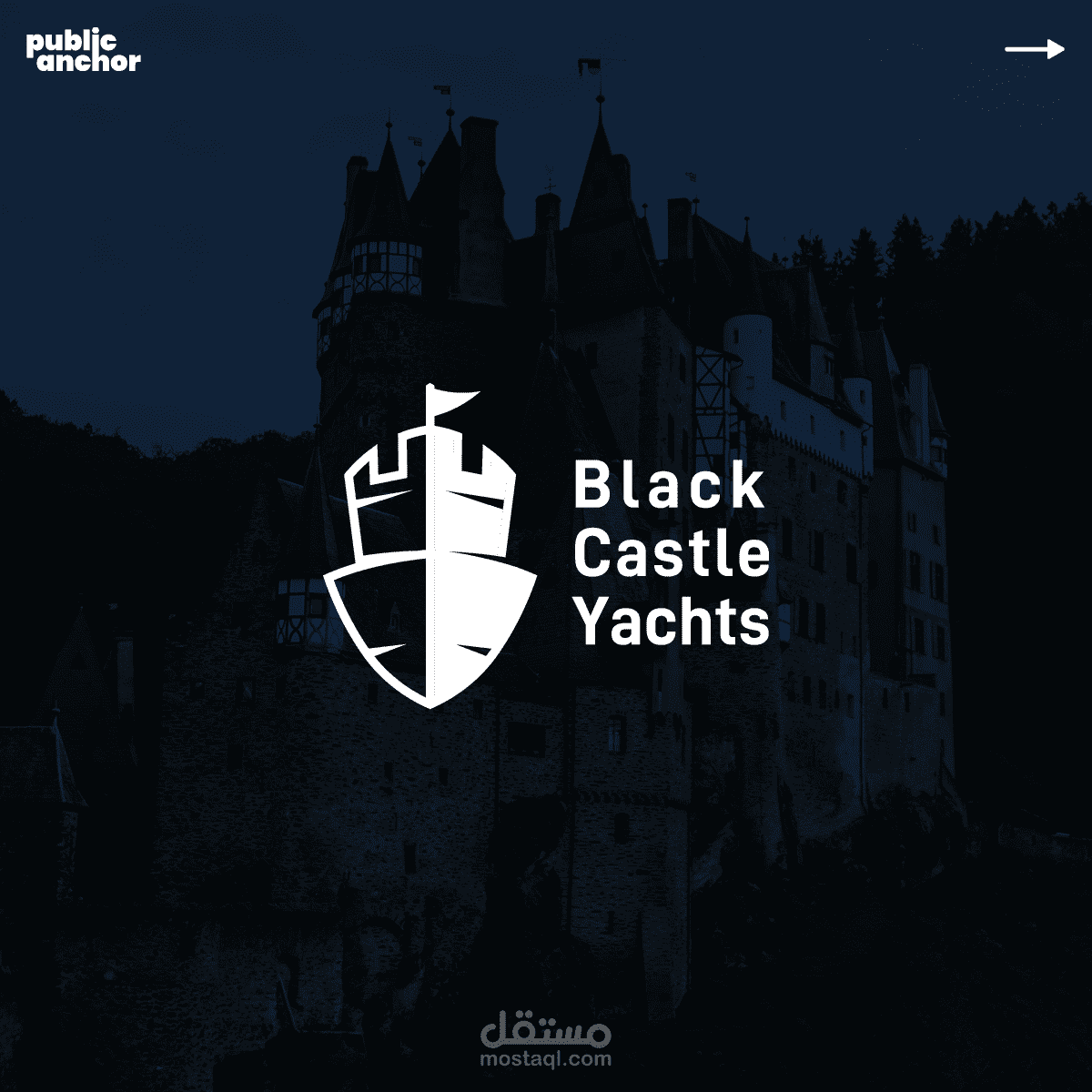 Black Castle Yachts Logo Design