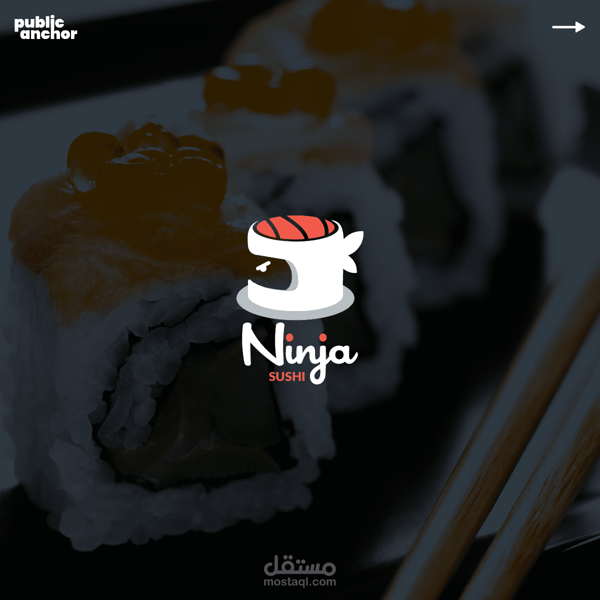Ninja Sushi Logo Design