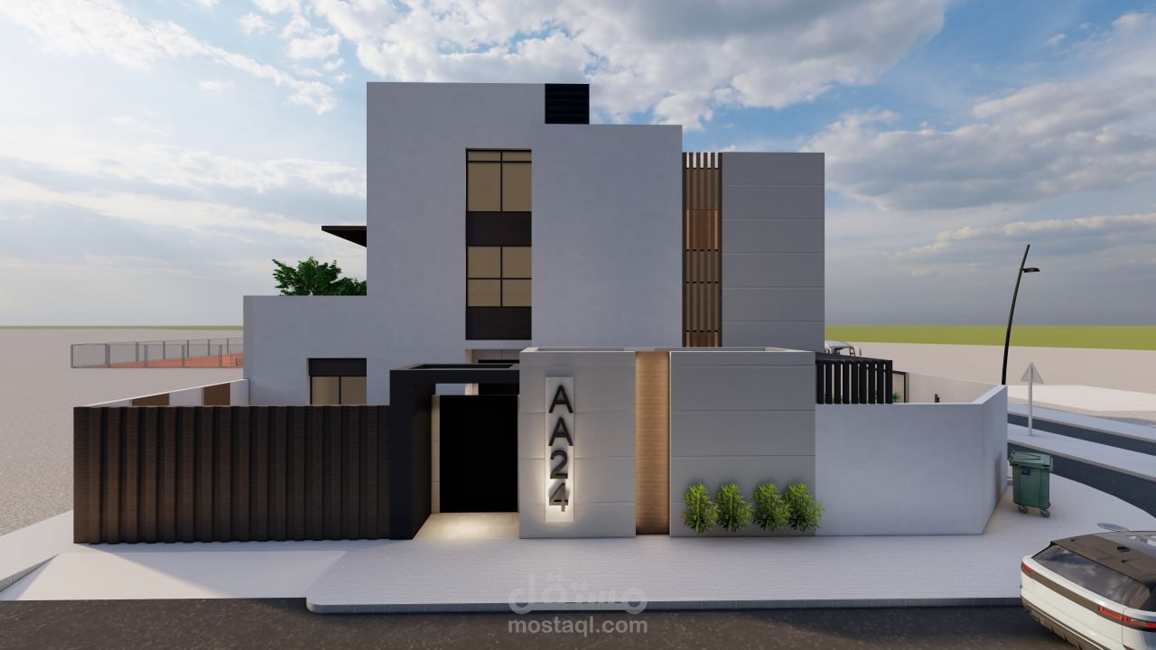 تصميم مشروع فلة بمساحة 900 م