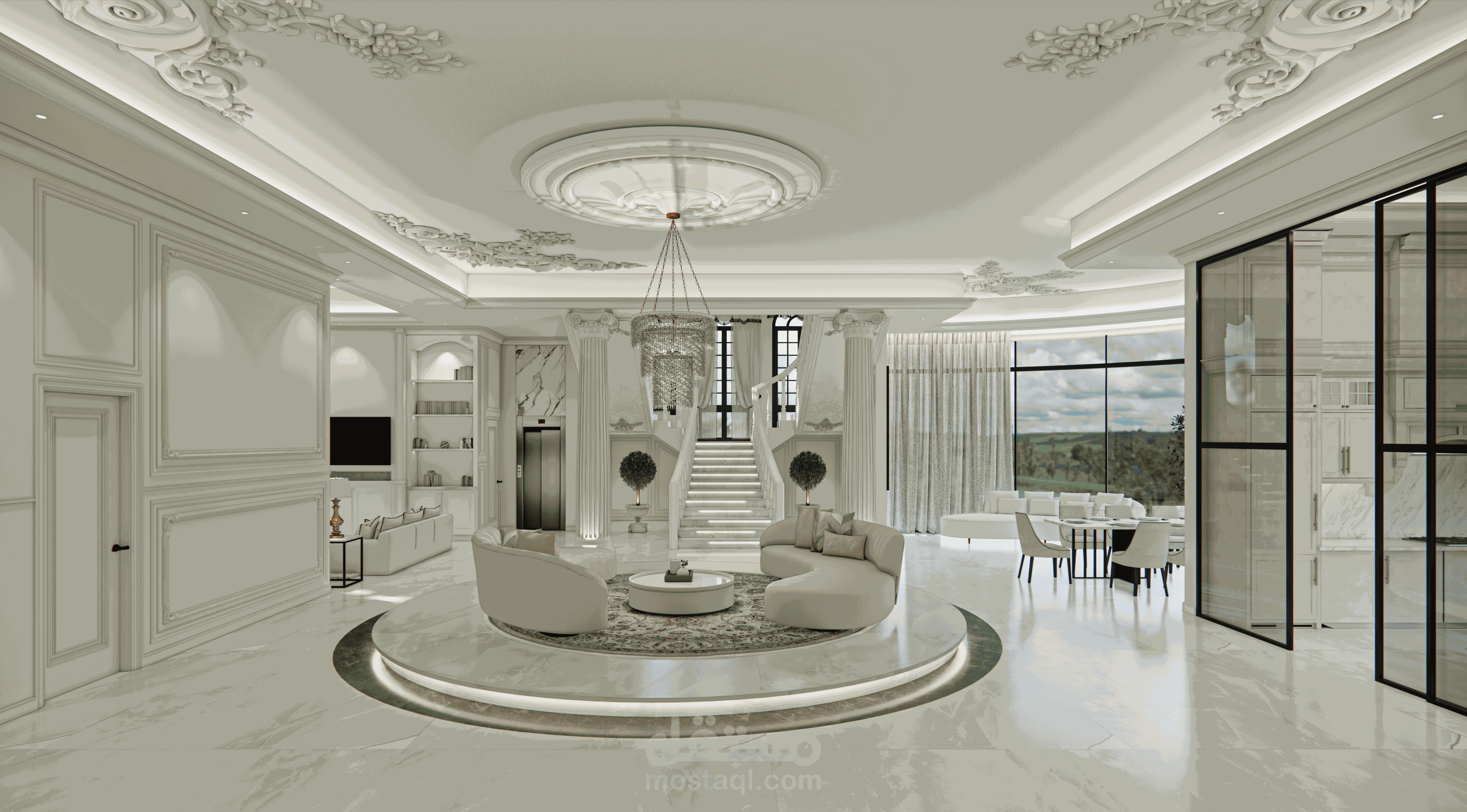 تصميم كلاسيك لقصر سكني