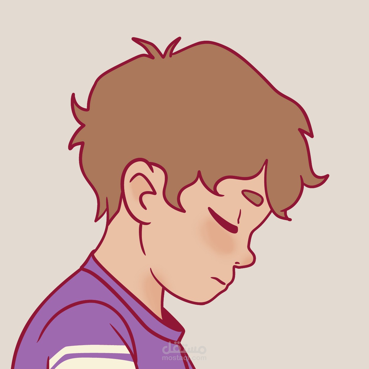 رسم طفل يصلي