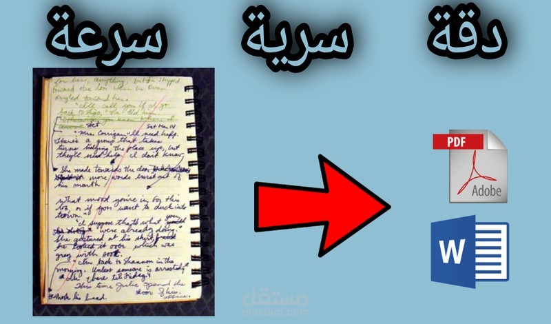 تحويل أى وثيقة و رقية لديك إلى ملف وورد أو pdf