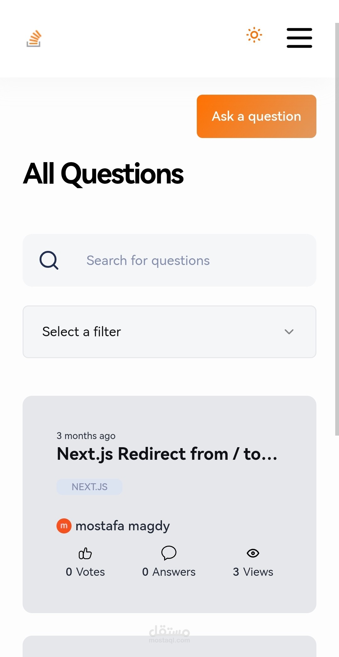 موقع شبيه ل stack overflow