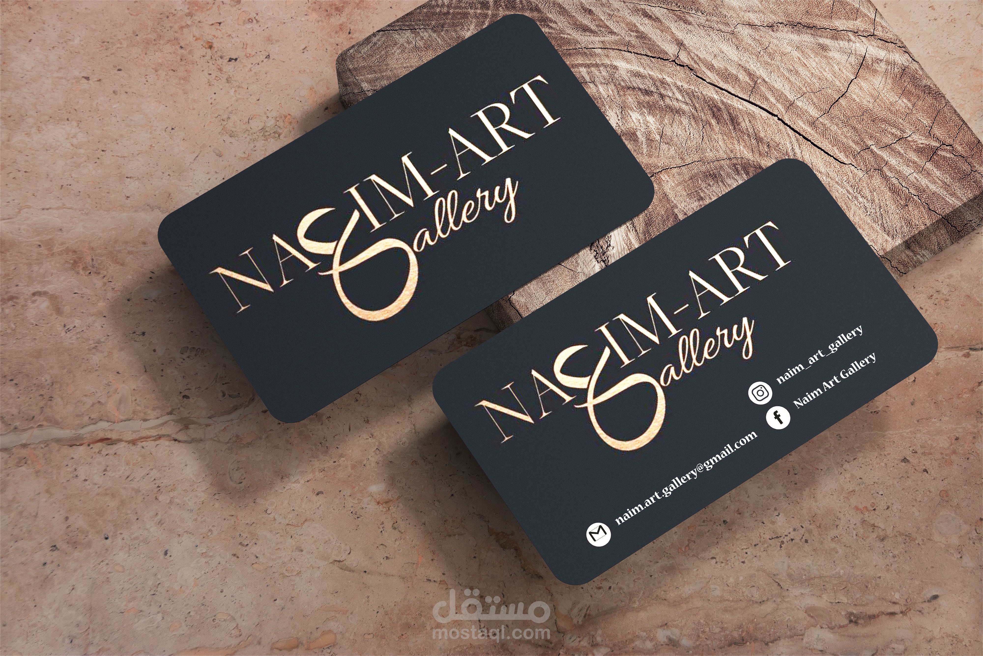 تصميم بطاقة عمل لصفحة حقاءب من صناعة يدوية