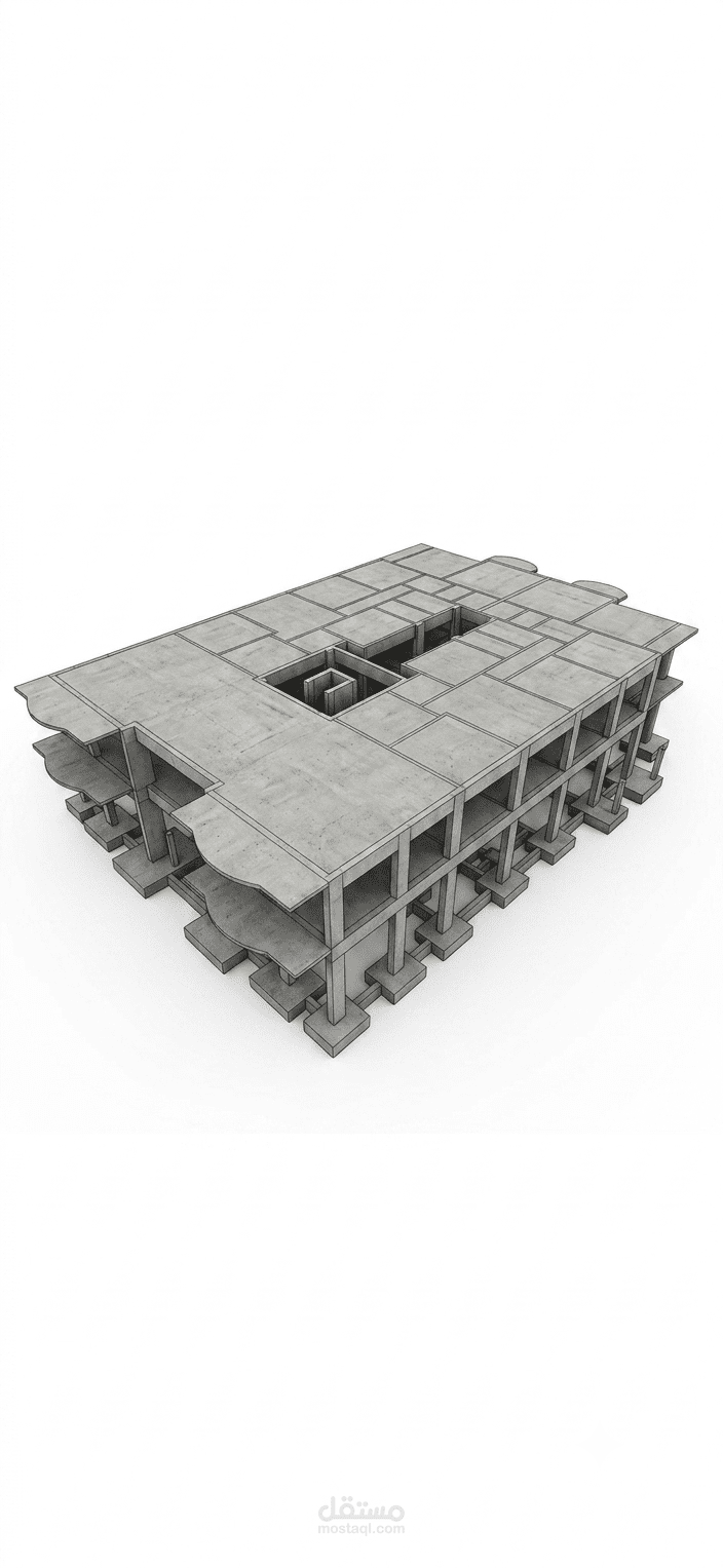نمذجة إنشائية وحصر كميات فيلا سكنية باستخدام Autodesk Revit BIM