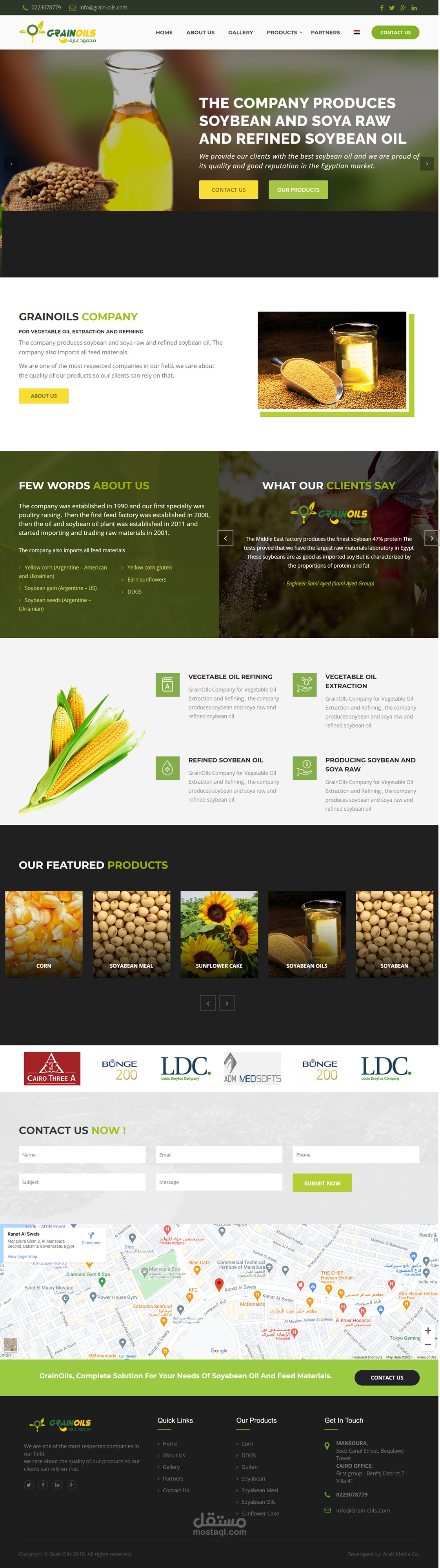 Grain Oils company website