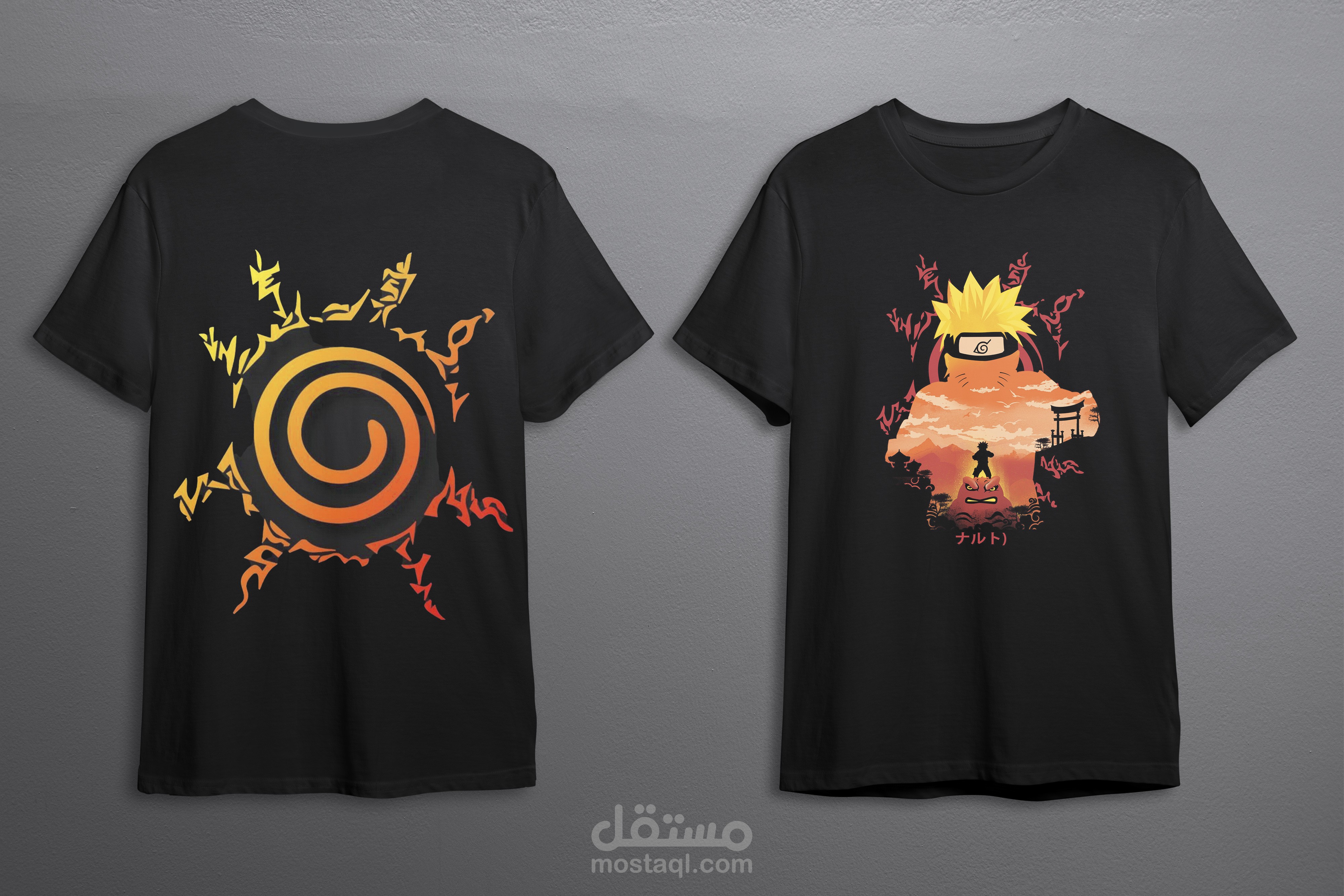 تصميم تي شيرت انمي ناروتو