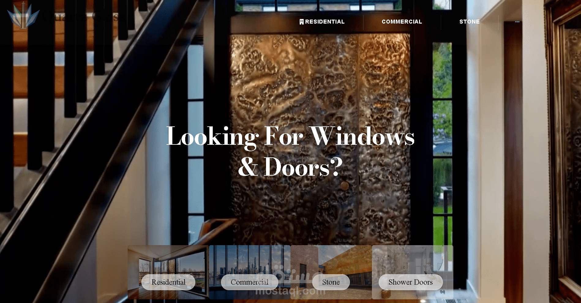 doors and window (website)  (موقع تعريفي لشركة عربيه موجوده في امريكا )  wordpress