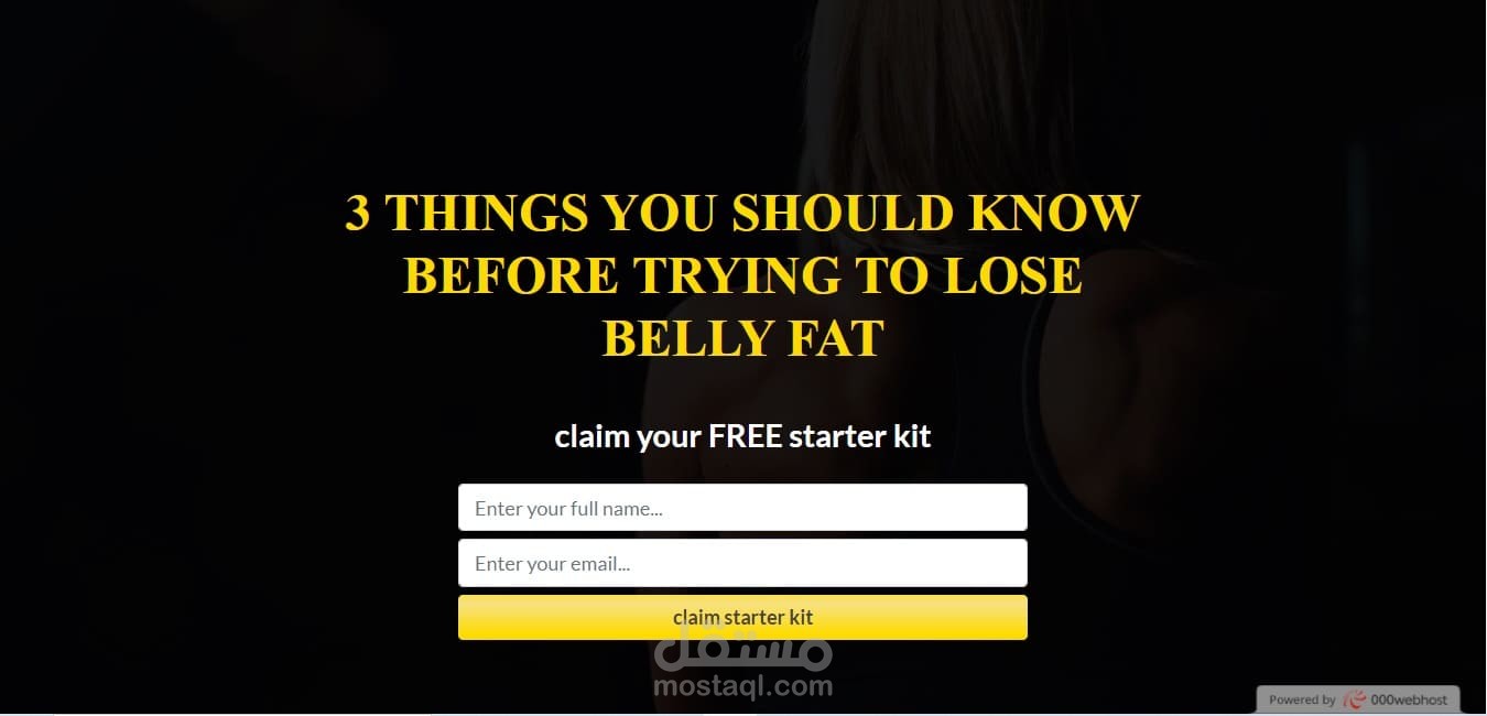 Fitness Landing Page