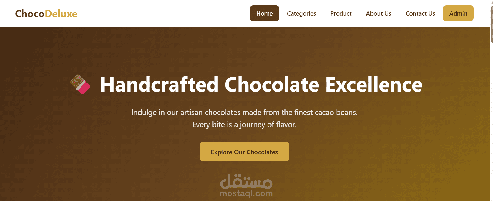 wordpress لمتجر شوكولاطة