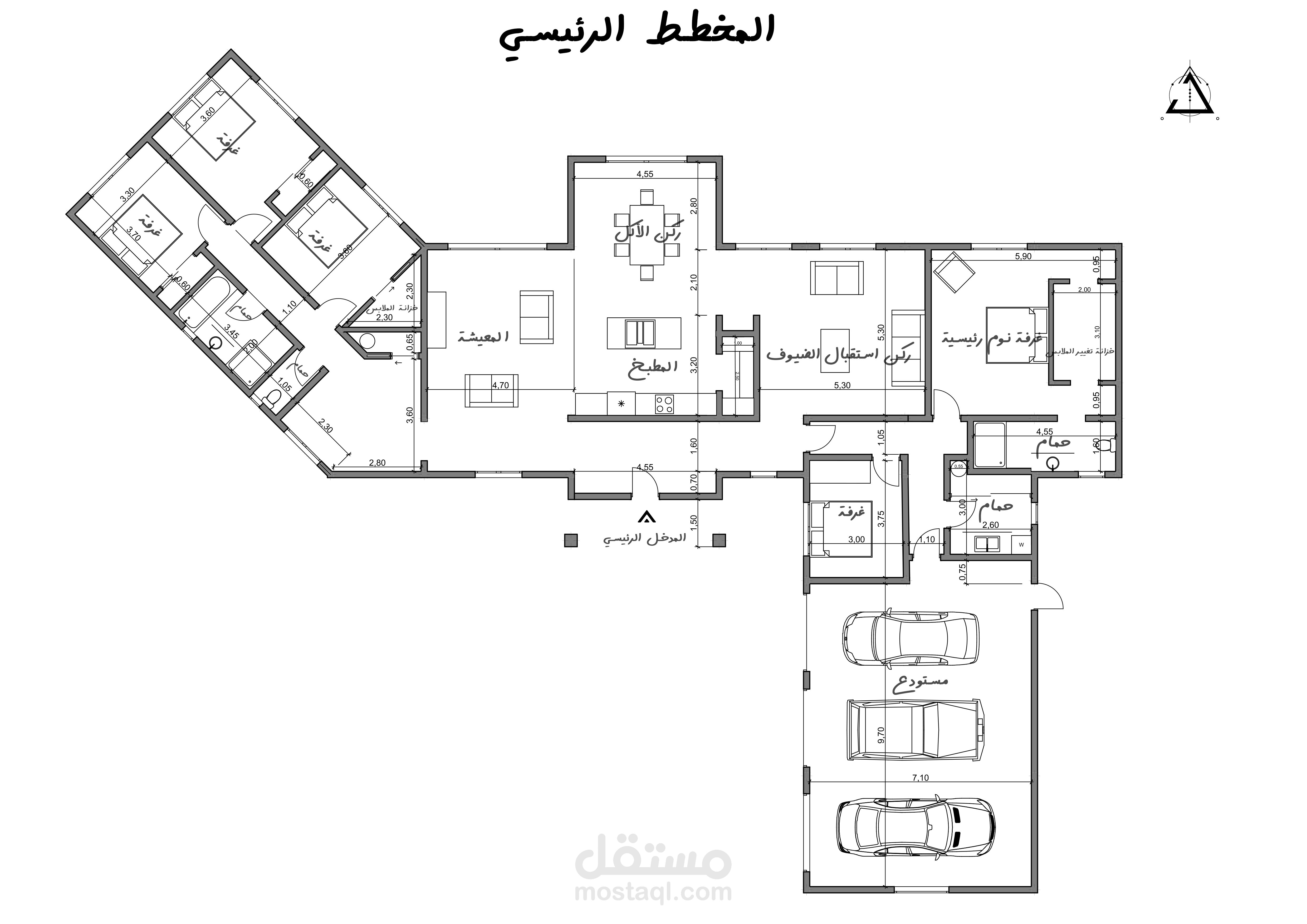 مخطط إبداعي لمسكن مودرن