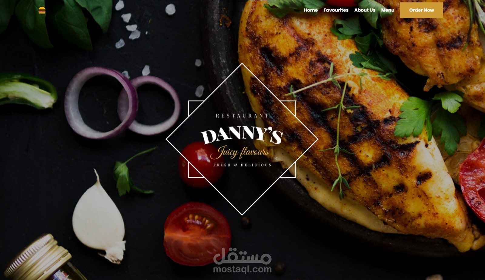 صفحة هبوط | landing page لمطعم