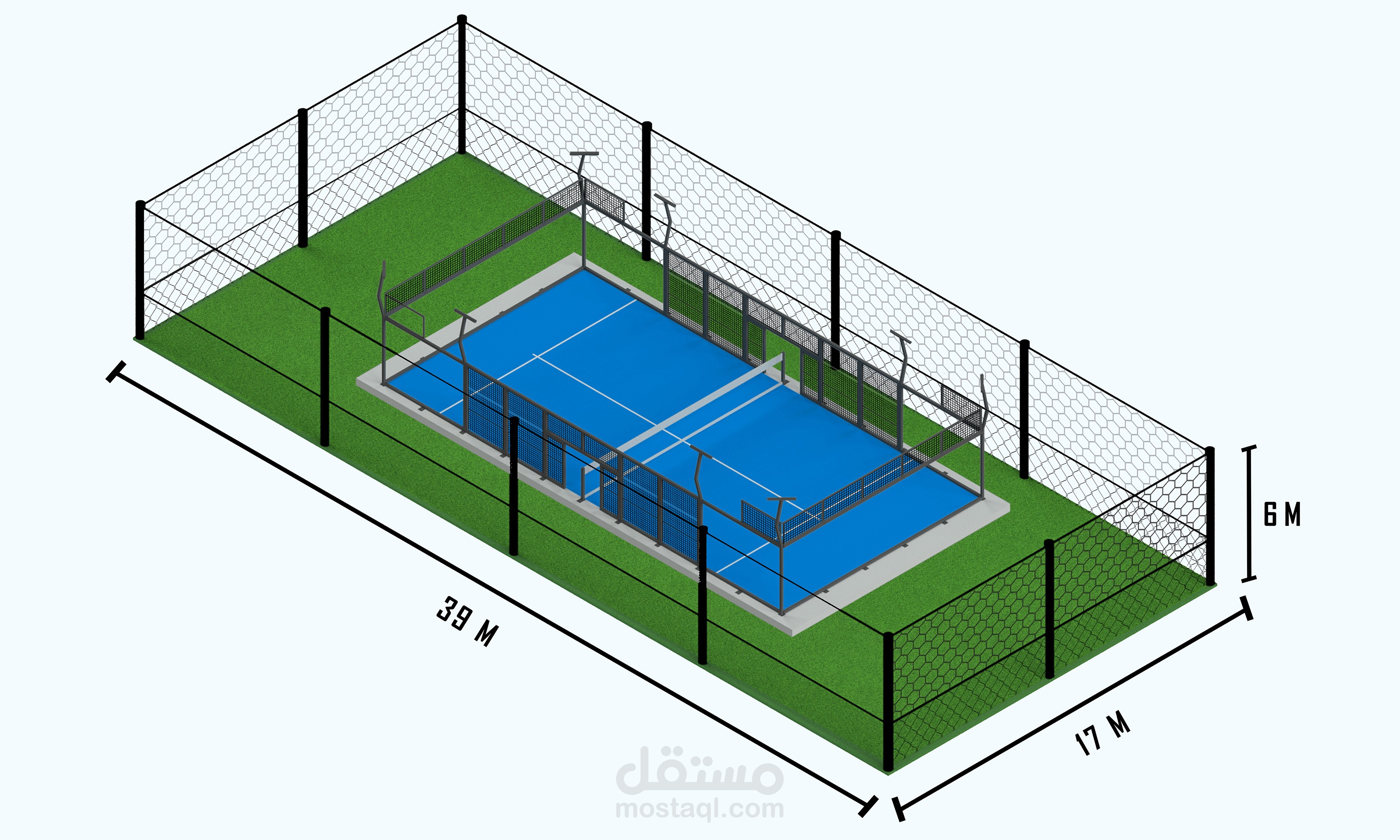 تصميم 3D - ملاعب تنس