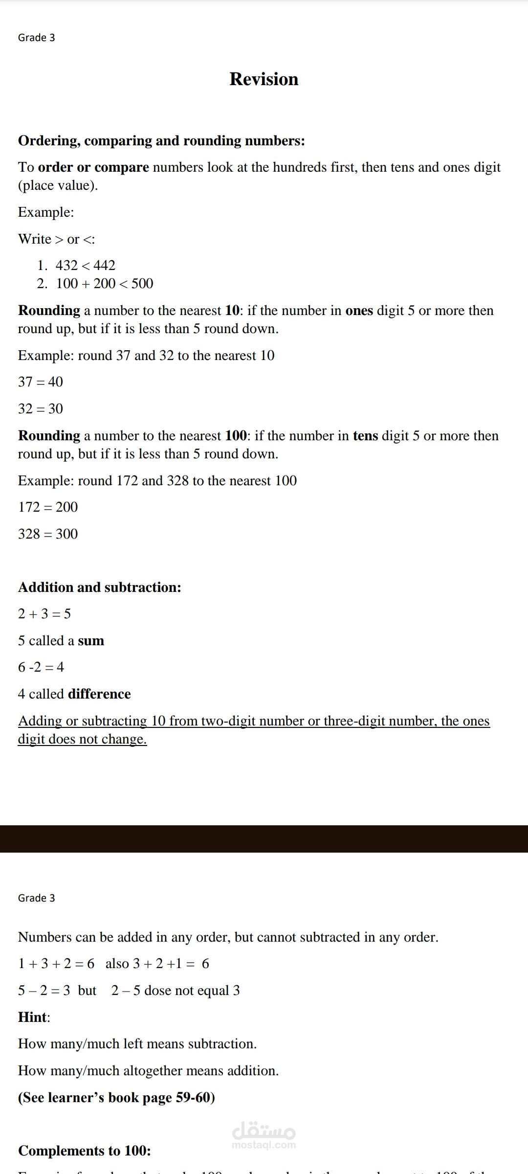Math grade 3