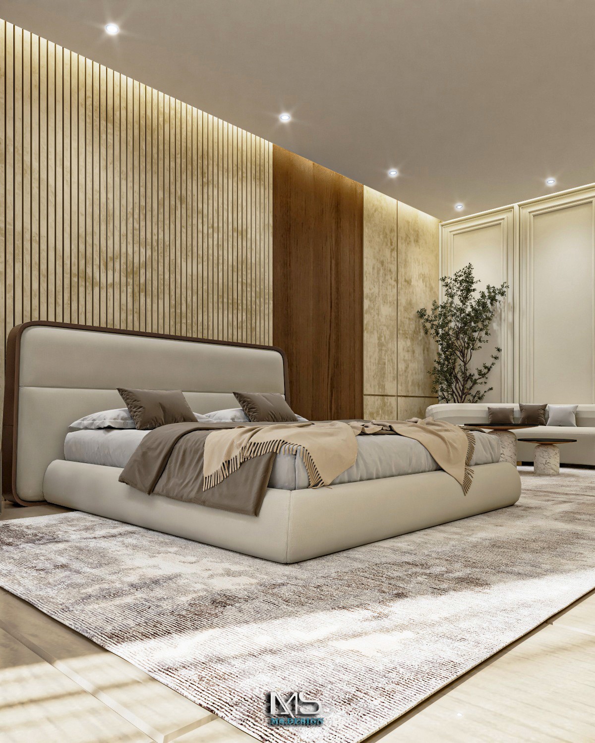 تصميم غرفة نوم ماستر في المملكة العربية السعودية