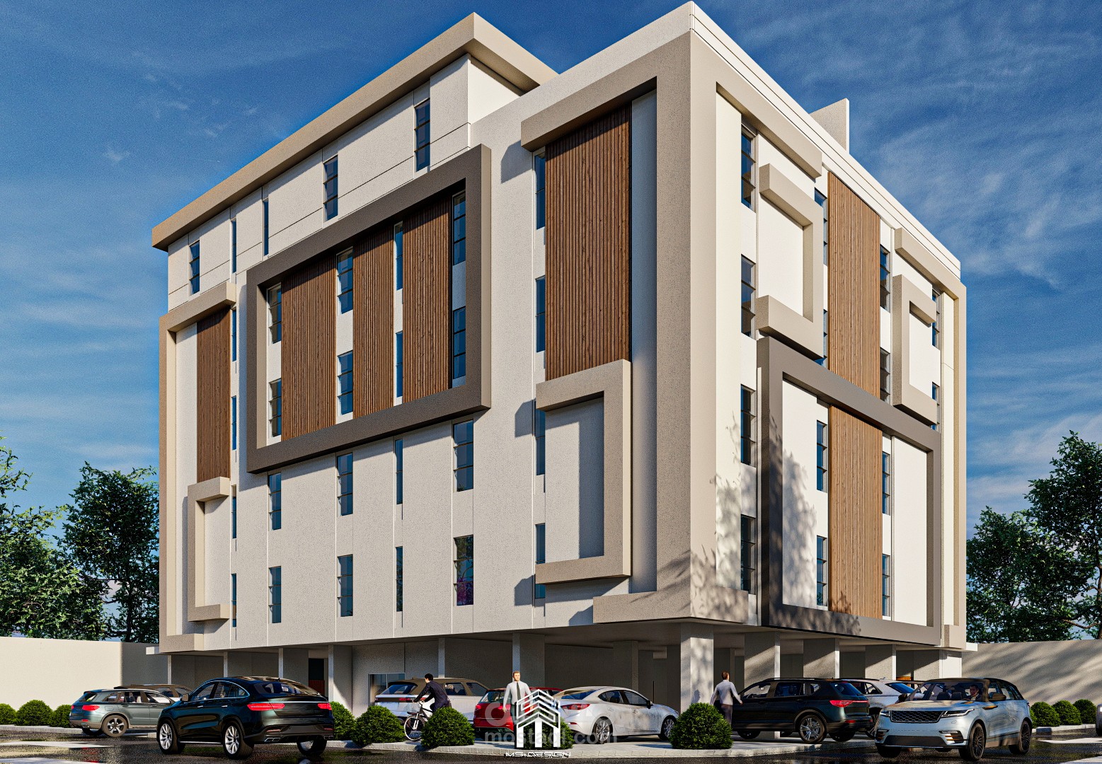 تصميم واجهة عمارة سكنية