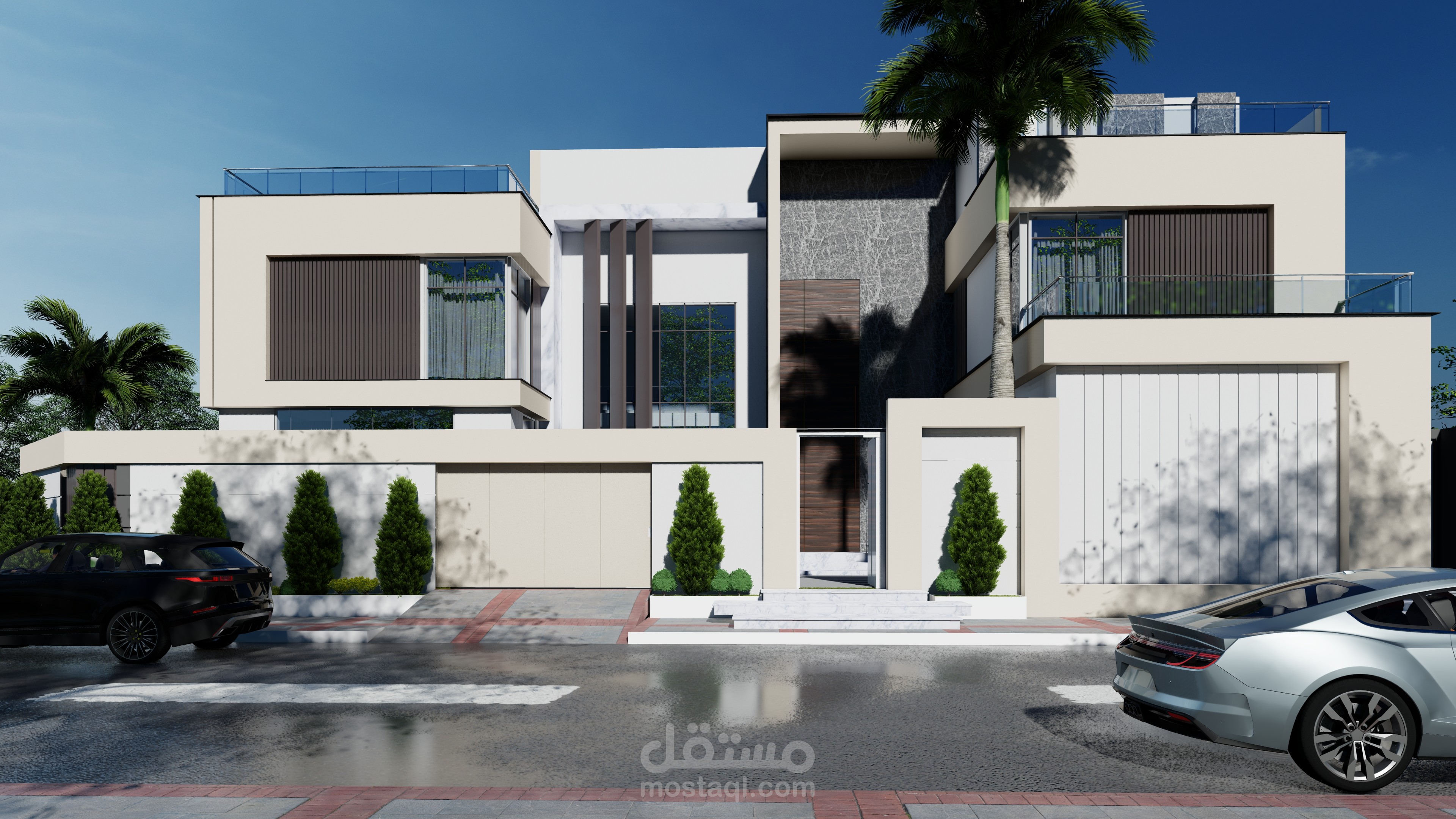 تصميم واجهة فيلا في السعودية