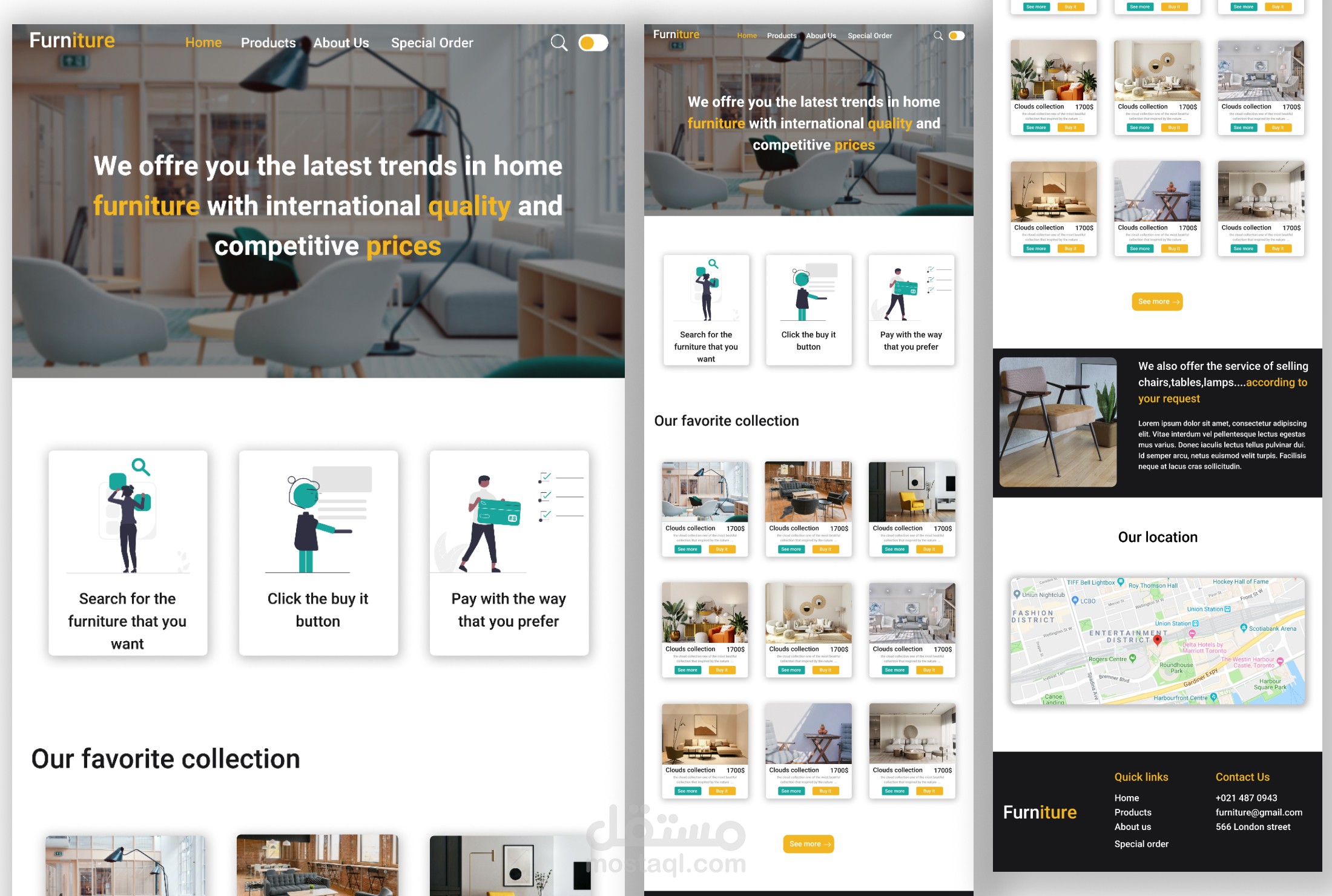 موقع  "Furniture" لبيع الاثاث.