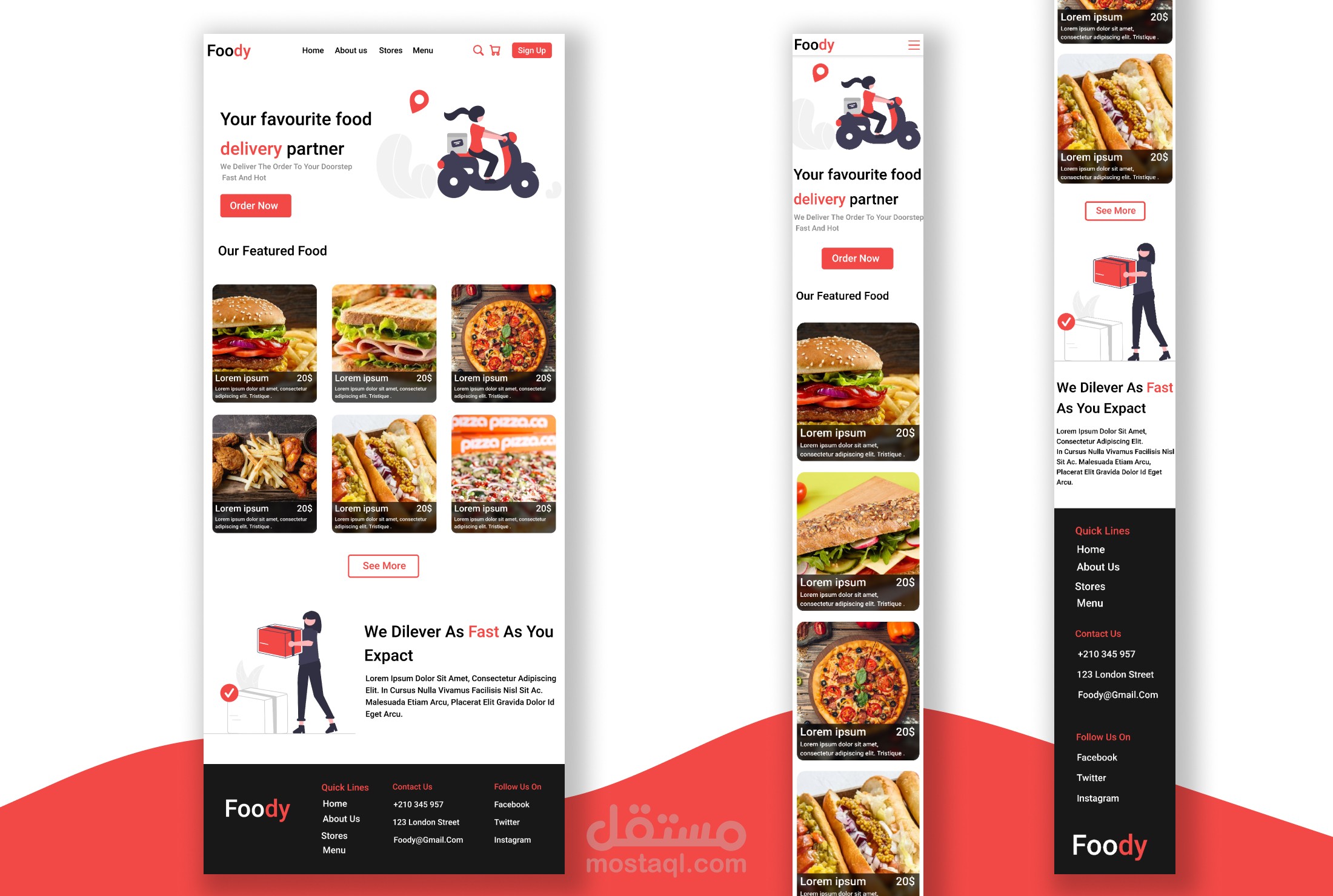 Resturant landing page