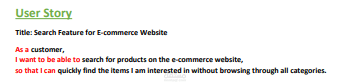 Search Feature for E-commerce Website