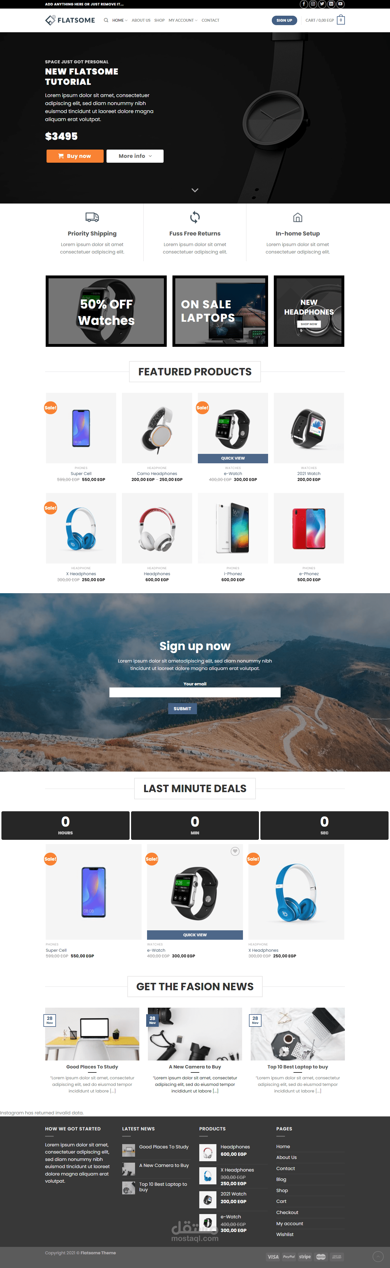 site using flatsome theme