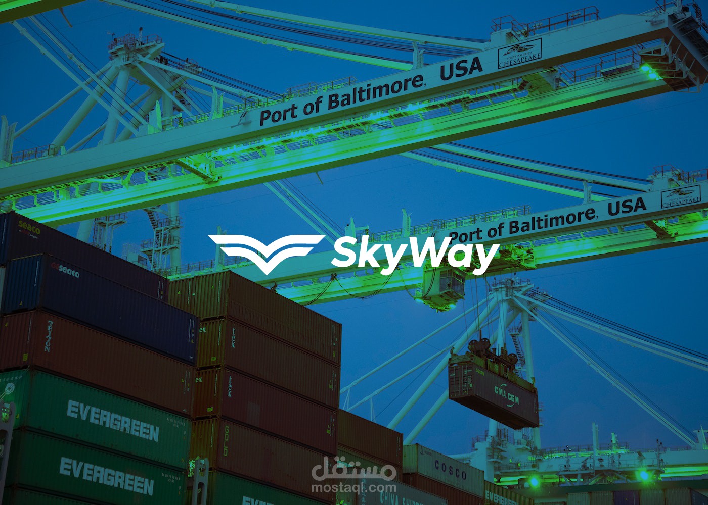 SkyWay shipping agency brand identity