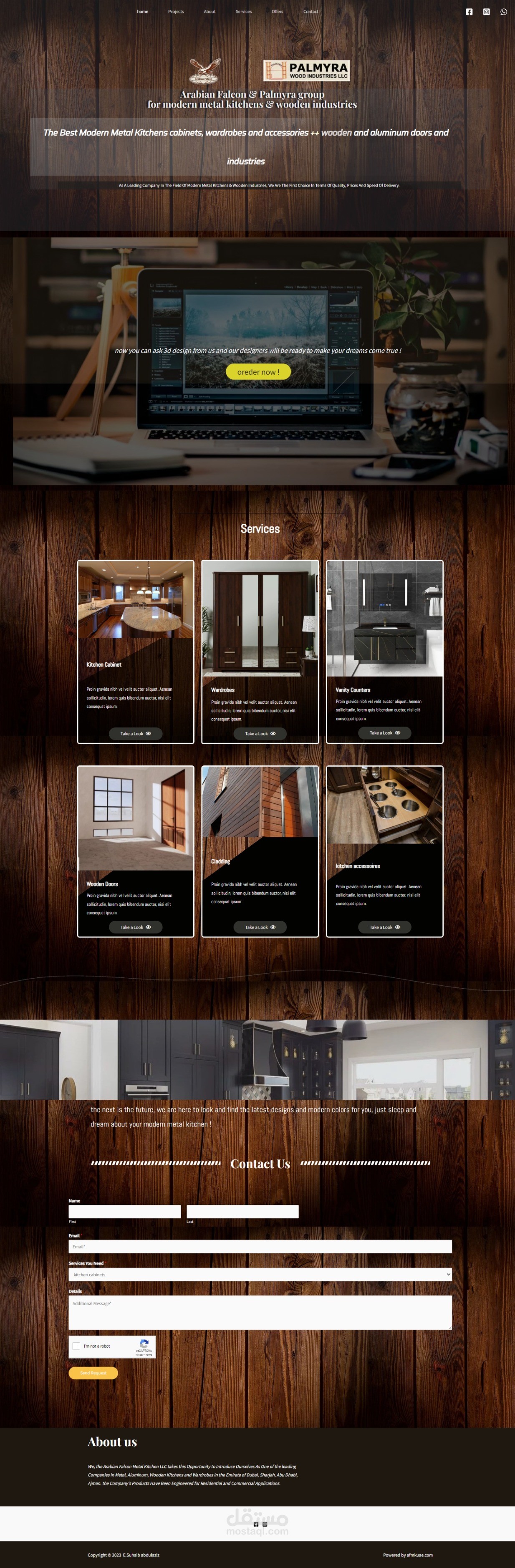 arabian metal kitchens llc, website